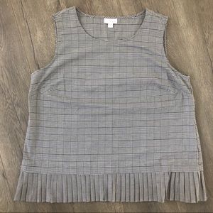 J.JILL black and white plaid sleeveless top